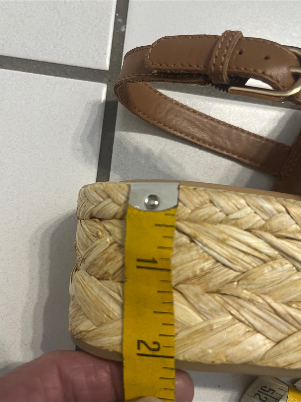 Dolce Vita Brown Tan Buckled Espadrille Sandals - Picture 7 of 7